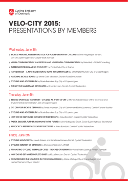 velo-city 2015: presentations by members