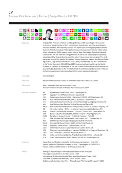 Andreas Klok Pedersen | Partner | Design Director BIG CPH