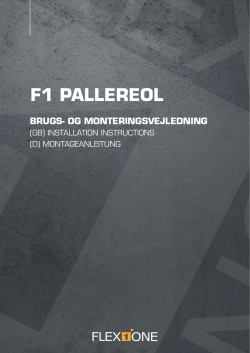 Montagevejledning til F1 Pallereoler Hent PDF