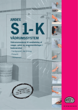 ARDEX VÅDRUMSSYSTEM - Building Supply DK
