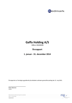 Gaffa Holding A/S - CVR - Offentliggjorte regnskaber