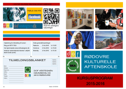 KURSUSPROGRAM 2015-2016