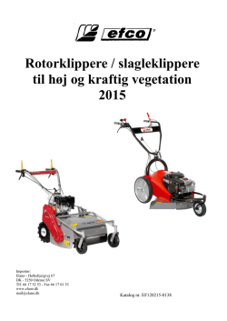 Rotorklippere / slagleklippere til høj og kraftig vegetation 2015