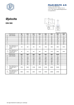 Øjebolte - PAJO-BOLTE A/S