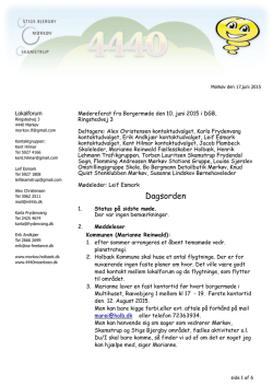 Referat d. 10. juni 2015 - Mørkøv