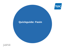 Quickguide: Fasin
