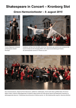 Shakespeare in Concert – Kronborg Slot