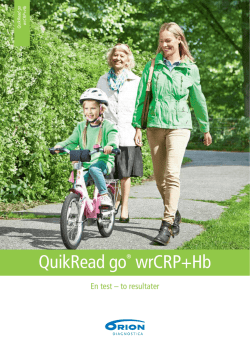 QuikRead go® wrCRP+Hb