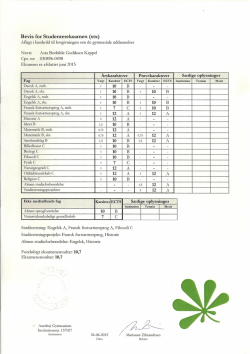 Bevis for Studentereksamen (stx)