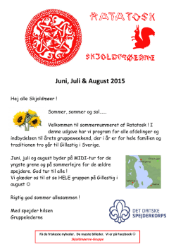 Juni, Juli & August 2015 - Skjoldmøerne