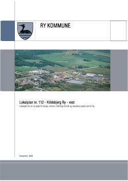 Lokalplan nr. 112 - Kildebjerg Ry