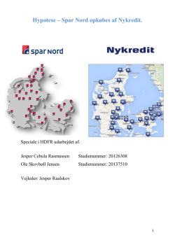 Hypotese – Spar Nord opkøbes af Nykredit.