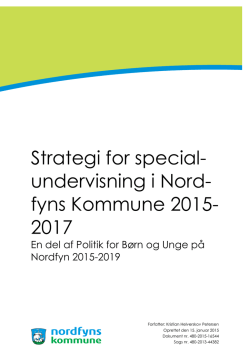 Strategi for special- undervisning i Nord- fyns Kommune 2015