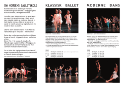 om horsens balletskole klassisk ballet moderne dans