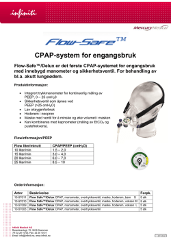 CPAP-system for engangsbruk