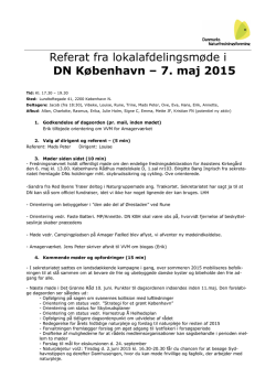 DN København – 7. maj 2015 - Danmarks Naturfredningsforening