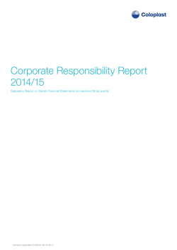 Corporate Responsibility Report 2014/15