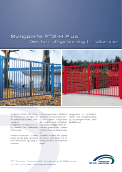 Svingporte FT2-H Plus - Perimeter Protection Group