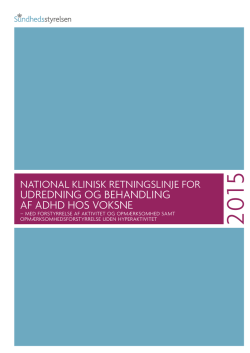 udredning og behandling af adhd hos voksne