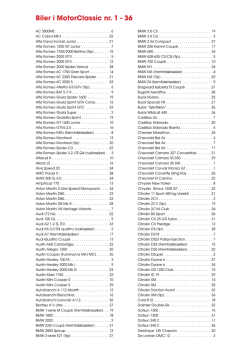 Biler i MotorClassic nr. 1 - 36