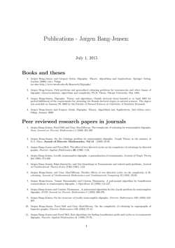 Complete list of publications