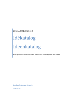 Idékatalog Ideenkatalog - Syddanmark Schleswig K.E.R.N.