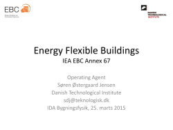 Energy Flexible Buildings proposal for new EBC