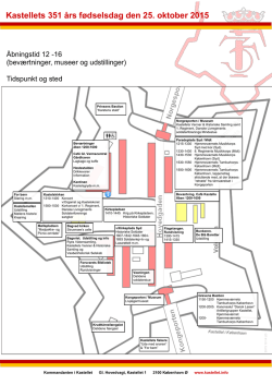 Kastellets 351 års fødselsdag den 25. oktober 2015