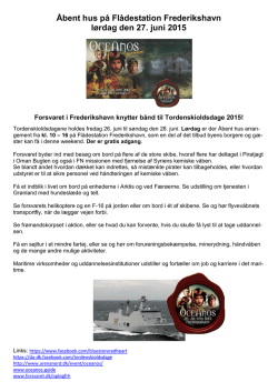 Åbent hus på Flådestation Frederikshavn lørdag den 27