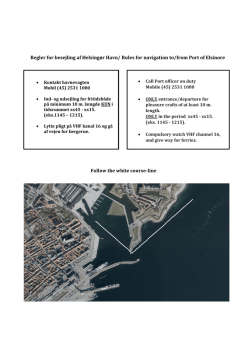 Regler for besejling af Helsingør Havn/ Rules for