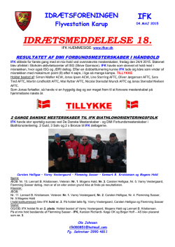 IM 18 04-05-2015 - Idrætsforeningen Flyvestation Karup