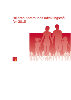 Hillerød Kommunes udviklingsmål for 2015