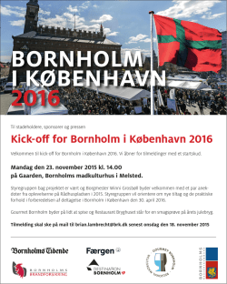 Kick-off for Bornholm i København 2016