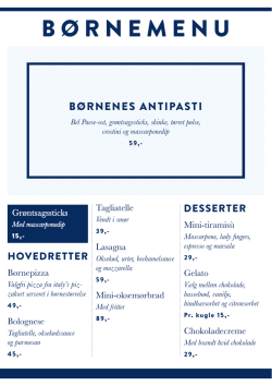 BØRNEMENU - Cofoco italy