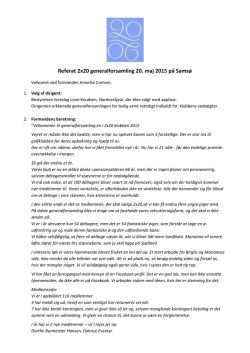 Referat 2x20 generalforsamling 20. maj 2015 på Samsø