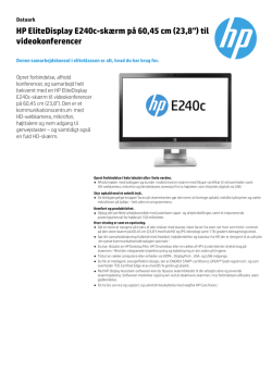 HP EliteDisplay E240c-skærm på 60,45 cm (23,8") til videokonferencer