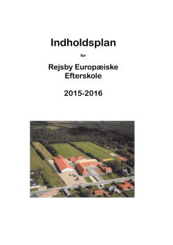 Indholdsplan - Rejsby Europæiske Efterskole