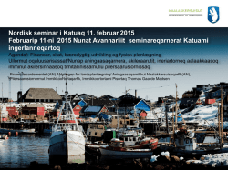 Nordisk seminar i Katuaq 11. februar 2015