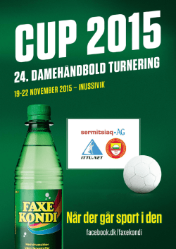 Faxe Kondi Cup 2015 Program