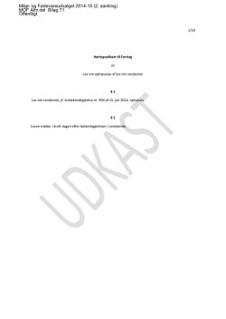 Miljø- og Fødevareudvalget 2014-15 (2. samling) MOF