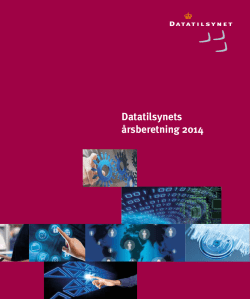 Datatilsynets årsberetning 2014