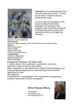 English profile - Birthe Villauma Wiberg