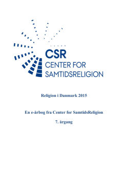 Religion i Danmark 2015 - Center for Samtidsreligion