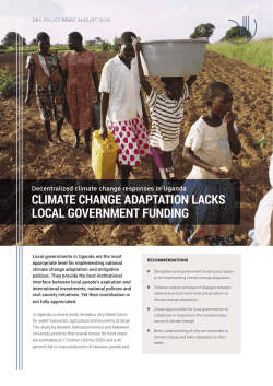 Climate change adaptation lacks local government funding