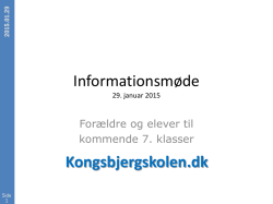 Informationsmøde Kongsbjergskolen.dk