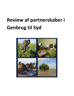 Review af partnerskaber i Genbrug til Syd