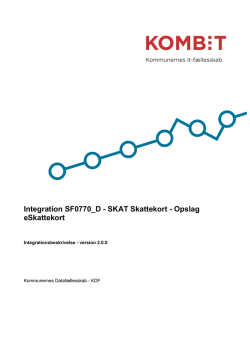 Integration SF0770_D - SKAT Skattekort - Opslag eSkattekort