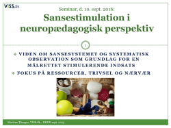 Sansestimulation i neuropædagogisk perspektiv - Demens