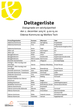 Deltagerliste - Welfare Tech