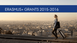 ERASMUS+ GRANTS 2015-2016 - Studerende